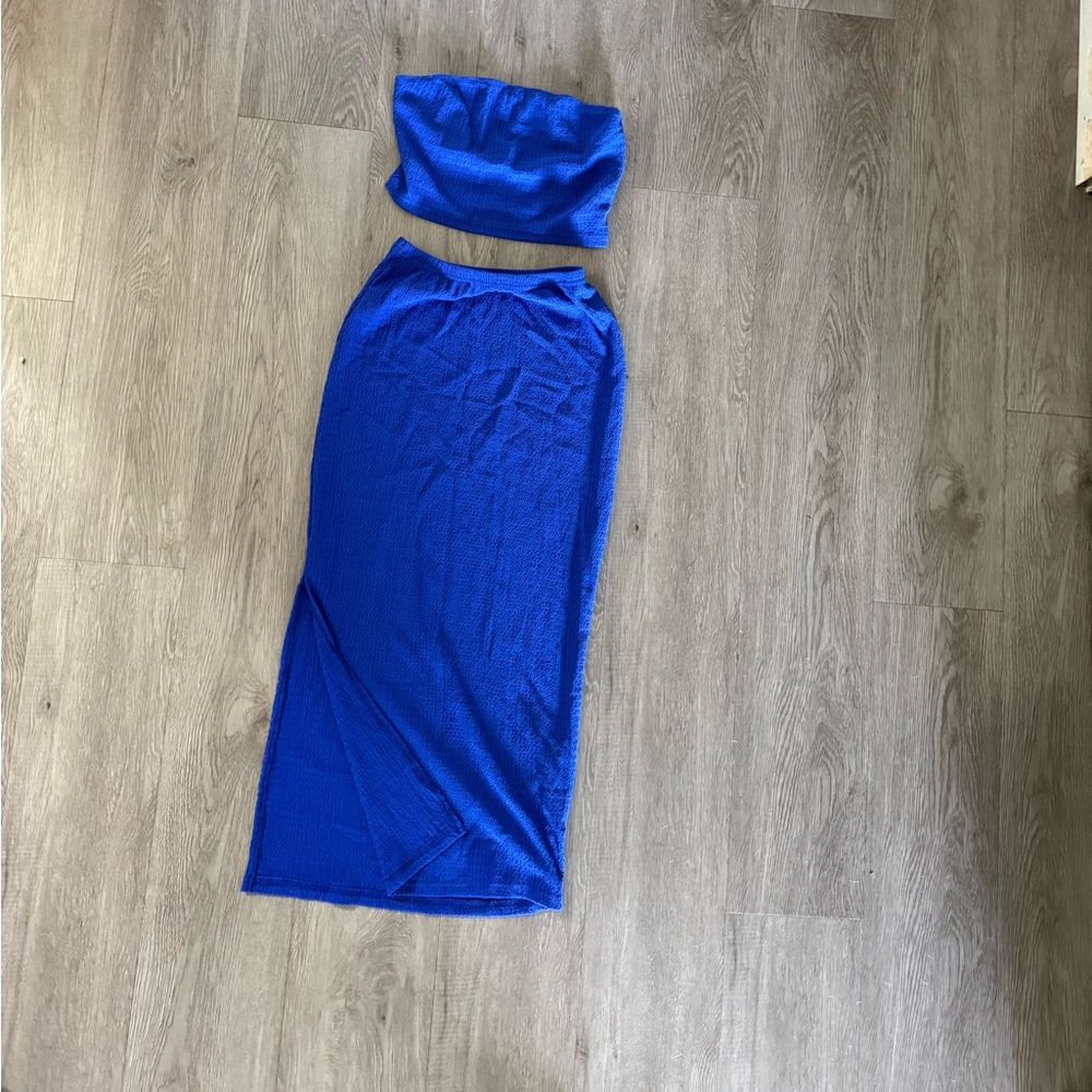 SHEIN Blue Skirt Set